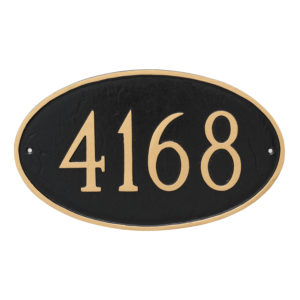 Classic Oval Small Address Sign Plaque