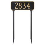 Rectangle Address Plaque Sign with Stakes