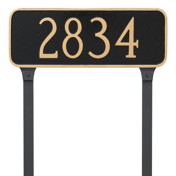 Rectangle Address Plaque Sign with Stakes