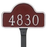 Petite Lexington Arch Address Sign Plaque with Lawn Stake