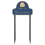 Home of Arch Address Sign Plaque with  Lawn Stakes