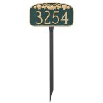 Maple Leaf Address Sign Plaque with Lawn Stakes