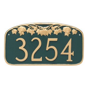 Maple Leaf Address Sign Plaque