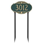 Victorian Address Sign Plaque with Lawn Stakes