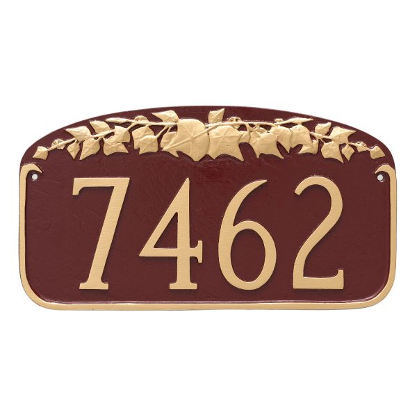 Ivy Leaf Address Sign Plaque