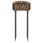 Pine Cone Address Sign Plaque with Lawn Stakes