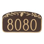 Pine Cone Address Sign Plaque