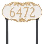 Charleston Address Sign Plaque with Lawn Stakes