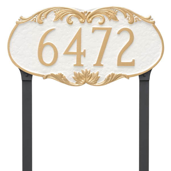 Charleston Address Sign Plaque with Lawn Stakes