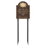 Home of Wedding Anniversary Sign Plaque with Lawn Stakes