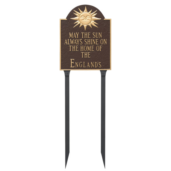 Home of Wedding Anniversary Sign Plaque with Lawn Stakes