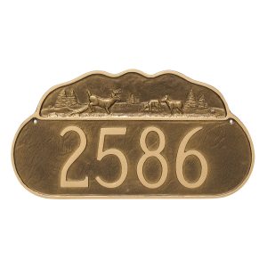 Deer Address Sign Plaque