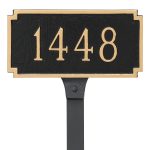 Madison Petite Address Sign Plaque with Lawn Stakes