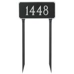 Madison Estate One Line Address Sign Plaque with Lawn Stakes