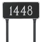 Madison Standard One Line Address Sign Plaque with Lawn Stakes