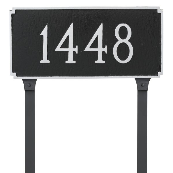 Madison Estate One Line Address Sign Plaque with Lawn Stakes