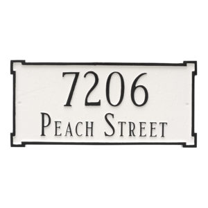 New Yorker Estate Two Line  Address Sign Plaque