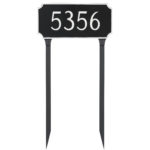 Princeton Standard One Line Address Sign Plaque with Lawn Stakes