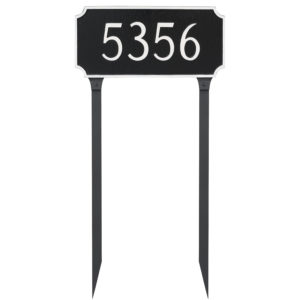 Princeton Standard One Line Address Sign Plaque with Lawn Stakes