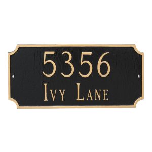 Princeton Estate Two Line  Address Sign Plaque