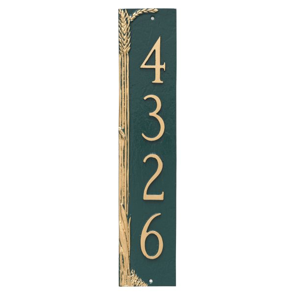 Wheat Column Address Sign Plaque