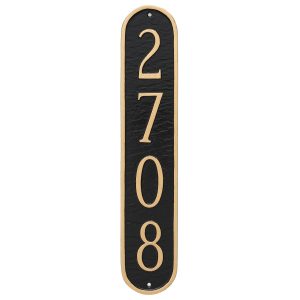 Oblong Column Address Sign Plaque