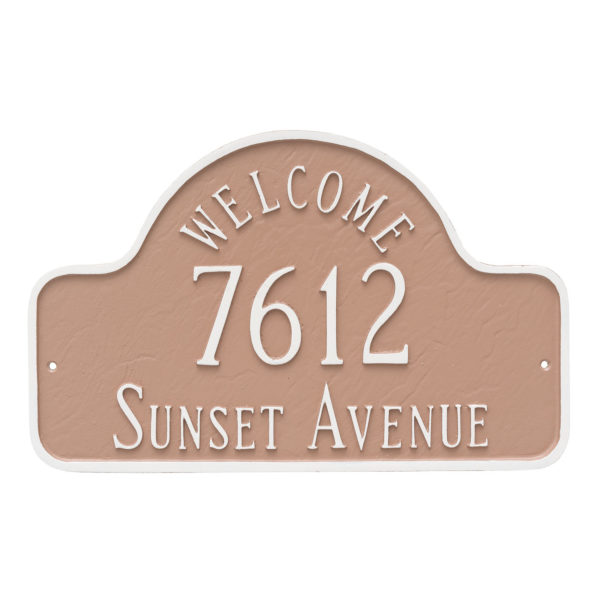 Welcome Arch Large Address Sign Plaque