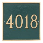 Classic Square Standard One Line Address Sign Plaque