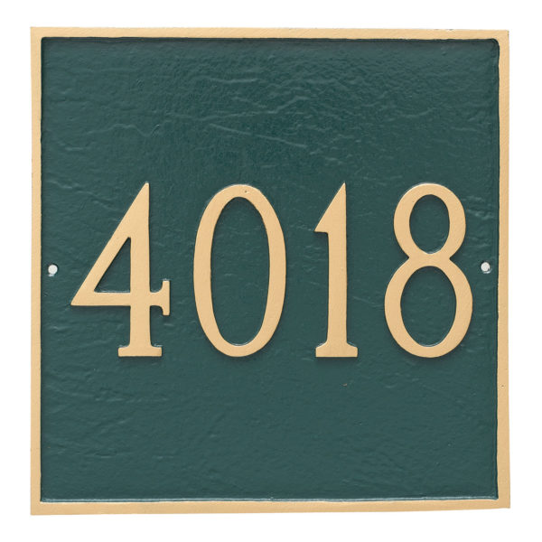 Classic Square Standard One Line Address Sign Plaque