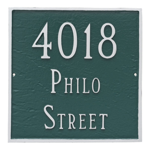 Classic Square Grande Two Line Address Sign Plaque