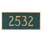 Classic Rectangle Estate One Line Address Sign Plaque