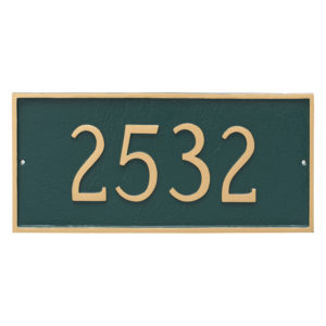 Classic Rectangle Estate One Line Address Sign Plaque