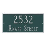 Classic Rectangle Standard Two Line Address Sign Plaque
