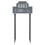 Beckford Estate Two Line Address Sign Plaque with Lawn Stakes