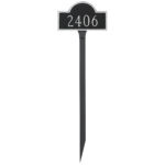 Classic Arch Petite Address Sign Plaque with Lawn Stake