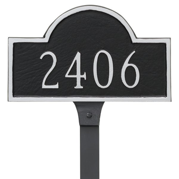 Classic Arch Petite Address Sign Plaque with Lawn Stake