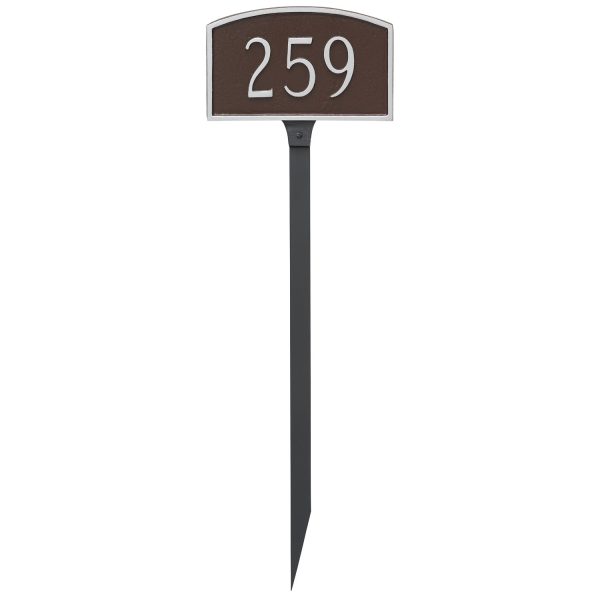 Prestige Arch Petite Address Sign Plaque with Lawn Stake