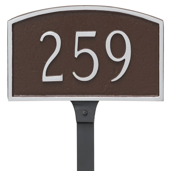 Prestige Arch Petite Address Sign Plaque with Lawn Stake