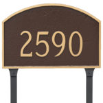 Prestige Arch Large One Line Address Sign Plaque with Lawn Stakes