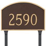 Prestige Arch Standard One Line Address Sign Plaque with Lawn Stakes