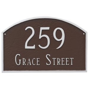 Prestige Arch Standard Two Line Address Sign Plaque