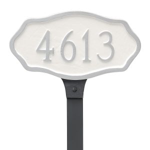 Hampton Petite Address Sign Plaque with Lawn Stake