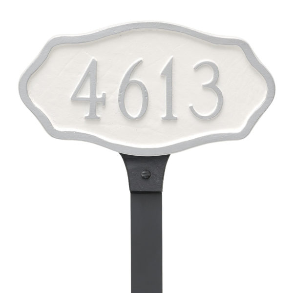 Hampton Petite Address Sign Plaque with Lawn Stake