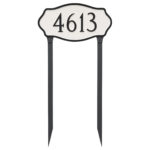 Hampton Estate Address Plaque with Lawn Stakes