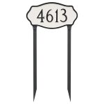 Hampton Estate Address Plaque with Lawn Stakes