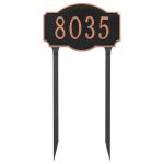 Montague Estate One Line Address Sign Plaque with Lawn Stakes