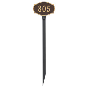 Cambridge Small Address Sign Plaque with Lawn Stake