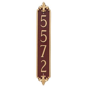 Fleur de Lis Column Address Sign Plaque