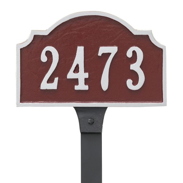 Vanderbilt Petite Address Sign Plaque with Lawn Stake