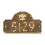 Fleur de Lis Lexington Arch Petite Address Sign Plaque